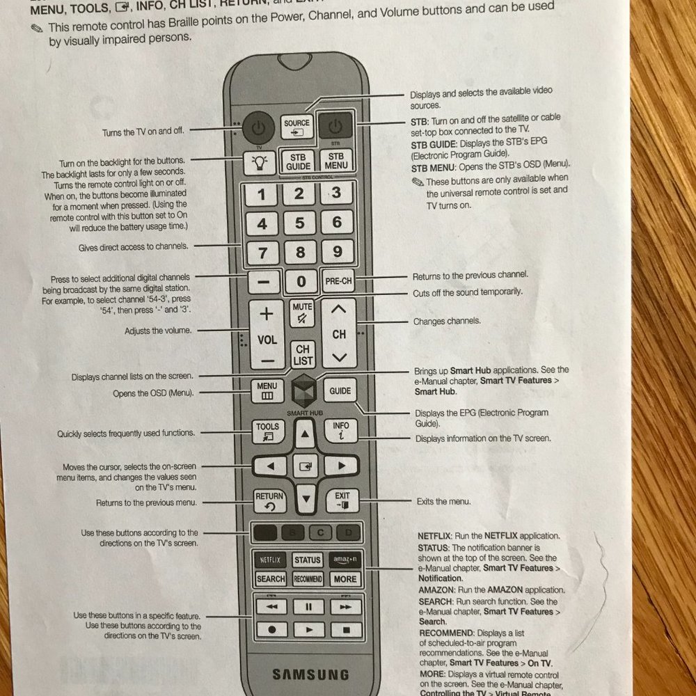 Samsung Smart TV Remote - Picture 6 of 8